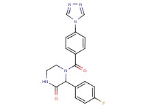 3-(4-fluorophenyl)-4-[4-(4H-1,2,4-triazol-4-yl)benzoyl]piperazin-2-one