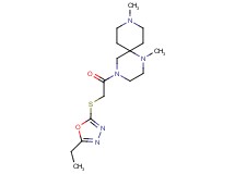 4-{[(5-ethyl-1,3,4-oxadiazol-2-yl)thio]acetyl}-1,9-dimethyl-1,4,9-triazaspiro[5.5]undecane