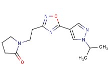 1-{2-[5-(1-isopropyl-1H-pyrazol-4-yl)-1,2,4-oxadiazol-3-yl]ethyl}-2-pyrrolidinone