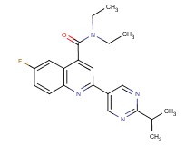 N,N-diethyl-6-fluoro-2-(2-isopropylpyrimidin-5-yl)quinoline-4-carboxamide