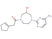 1-(4-aminopyrimidin-2-yl)-4-(cyclopent-1-en-1-ylacetyl)-1,4-diazepan-6-ol
