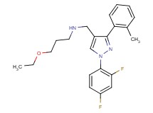 N-{[1-(2,4-difluorophenyl)-3-(2-methylphenyl)-1H-pyrazol-4-yl]methyl}-3-ethoxy-1-propanamine