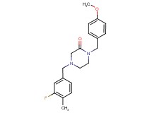 4-(3-fluoro-4-methylbenzyl)-1-(4-methoxybenzyl)-2-piperazinone