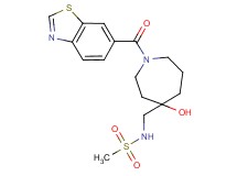 N-{[1-(1,3-benzothiazol-6-ylcarbonyl)-4-hydroxy-4-azepanyl]methyl}methanesulfonamide