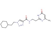 1-(2-cyclohexylethyl)-N-[2-(4-methyl-6-oxo-1,6-dihydro-2-pyrimidinyl)ethyl]-1H-1,2,3-triazole-4-carboxamide