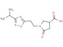 1-[2-(3-isopropyl-1,2,4-oxadiazol-5-yl)ethyl]-5-oxopyrrolidine-3-carboxylic acid