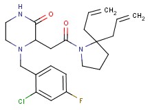 4-(2-chloro-4-fluorobenzyl)-3-[2-(2,2-diallyl-1-pyrrolidinyl)-2-oxoethyl]-2-piperazinone