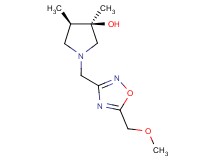 (3R*,4R*)-1-{[5-(methoxymethyl)-1,2,4-oxadiazol-3-yl]methyl}-3,4-dimethyl-3-pyrrolidinol