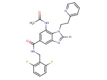 7-(acetylamino)-N-(2,6-difluorobenzyl)-1-[2-(2-pyridinyl)ethyl]-1H-benzimidazole-5-carboxamide