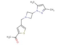 1-(4-{[3-(3,5-dimethyl-1H-pyrazol-1-yl)azetidin-1-yl]methyl}-2-thienyl)ethanone