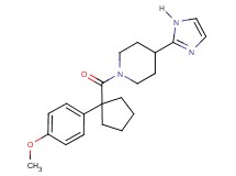 4-(1H-imidazol-2-yl)-1-{[1-(4-methoxyphenyl)cyclopentyl]carbonyl}piperidine