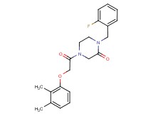 4-[(2,3-dimethylphenoxy)acetyl]-1-(2-fluorobenzyl)-2-piperazinone