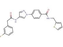 4-(4-{[(3-fluorophenyl)acetyl]amino}-1H-pyrazol-1-yl)-N-(2-thienylmethyl)benzamide