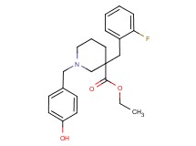 ethyl 3-(2-fluorobenzyl)-1-(4-hydroxybenzyl)-3-piperidinecarboxylate
