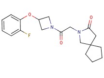 2-{2-[3-(2-fluorophenoxy)azetidin-1-yl]-2-oxoethyl}-2-azaspiro[4.4]nonan-3-one