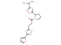 3-(2-furyl)-5-{3-[2-(3-isopropyl-1,2,4-oxadiazol-5-yl)-1-pyrrolidinyl]-3-oxopropyl}-1,2,4-oxadiazole