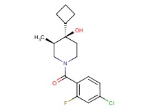 (3R*,4R*)-1-(4-chloro-2-fluorobenzoyl)-4-cyclobutyl-3-methyl-4-piperidinol