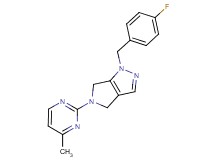 1-(4-fluorobenzyl)-5-(4-methylpyrimidin-2-yl)-1,4,5,6-tetrahydropyrrolo[3,4-c]pyrazole