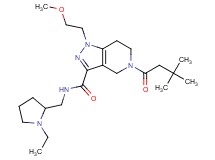 5-(3,3-dimethylbutanoyl)-N-[(1-ethyl-2-pyrrolidinyl)methyl]-1-(2-methoxyethyl)-4,5,6,7-tetrahydro-1H-pyrazolo[4,3-c]pyridine-3-carboxamide