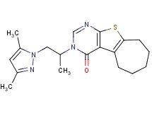 3-[2-(3,5-dimethyl-1H-pyrazol-1-yl)-1-methylethyl]-3,5,6,7,8,9-hexahydro-4H-cyclohepta[4,5]thieno[2,3-d]pyrimidin-4-one