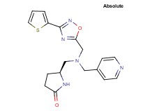 (5S)-5-[((4-pyridinylmethyl){[3-(2-thienyl)-1,2,4-oxadiazol-5-yl]methyl}amino)methyl]-2-pyrrolidinone