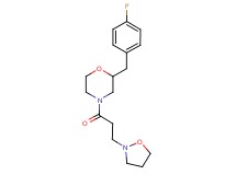 2-(4-fluorobenzyl)-4-[3-(2-isoxazolidinyl)propanoyl]morpholine