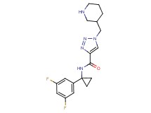 N-[1-(3,5-difluorophenyl)cyclopropyl]-1-(piperidin-3-ylmethyl)-1H-1,2,3-triazole-4-carboxamide