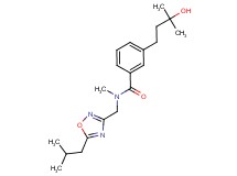 3-(3-hydroxy-3-methylbutyl)-N-[(5-isobutyl-1,2,4-oxadiazol-3-yl)methyl]-N-methylbenzamide