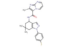 N-[1-(4-fluorophenyl)-6,6-dimethyl-4,5,6,7-tetrahydro-1H-indazol-4-yl]-2-methylimidazo[1,2-a]pyrimidine-3-carboxamide