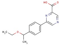 6-[4-(1-ethoxyethyl)phenyl]pyrazine-2-carboxylic acid