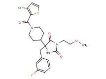 5-{1-[(3-chloro-2-thienyl)carbonyl]-4-piperidinyl}-5-(3-fluorobenzyl)-3-(2-methoxyethyl)-2,4-imidazolidinedione