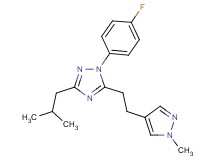 1-(4-fluorophenyl)-3-isobutyl-5-[2-(1-methyl-1H-pyrazol-4-yl)ethyl]-1H-1,2,4-triazole