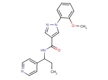 1-(2-methoxyphenyl)-N-[1-(4-pyridinyl)propyl]-1H-pyrazole-4-carboxamide
