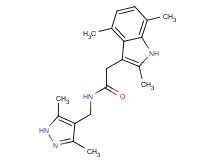 N-[(3,5-dimethyl-1H-pyrazol-4-yl)methyl]-2-(2,4,7-trimethyl-1H-indol-3-yl)acetamide