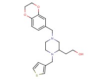 2-[4-(2,3-dihydro-1,4-benzodioxin-6-ylmethyl)-1-(3-thienylmethyl)-2-piperazinyl]ethanol