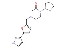1-cyclopentyl-4-{[5-(1H-pyrazol-3-yl)-2-furyl]methyl}piperazin-2-one