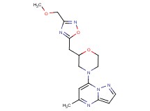 7-(2-{[3-(methoxymethyl)-1,2,4-oxadiazol-5-yl]methyl}-4-morpholinyl)-5-methylpyrazolo[1,5-a]pyrimidine