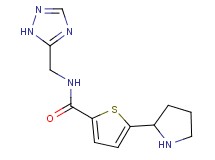 5-(2-pyrrolidinyl)-N-(1H-1,2,4-triazol-5-ylmethyl)-2-thiophenecarboxamide trifluoroacetate