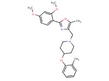 1-{[2-(2,4-dimethoxyphenyl)-5-methyl-1,3-oxazol-4-yl]methyl}-4-(2-methylphenoxy)piperidine