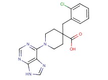4-(2-chlorobenzyl)-1-(9H-purin-6-yl)piperidine-4-carboxylic acid