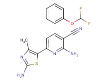 2-amino-6-(2-amino-4-methyl-1,3-thiazol-5-yl)-4-[2-(difluoromethoxy)phenyl]nicotinonitrile