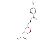 6-cyano-N-[2-(4-isobutylmorpholin-2-yl)ethyl]nicotinamide
