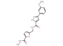 3-(3-methoxyphenyl)-N-({5-[(methylamino)carbonyl]-2-furyl}methyl)-1H-pyrazole-5-carboxamide
