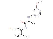 N-(5-fluoro-2-methylphenyl)-2-[(6-methoxypyrimidin-4-yl)amino]propanamide