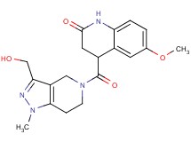 4-{[3-(hydroxymethyl)-1-methyl-1,4,6,7-tetrahydro-5H-pyrazolo[4,3-c]pyridin-5-yl]carbonyl}-6-methoxy-3,4-dihydro-2(1H)-quinolinone