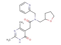 2-(2,4-dimethyl-6-oxo-1,6-dihydropyrimidin-5-yl)-N-(pyridin-2-ylmethyl)-N-(tetrahydrofuran-2-ylmethyl)acetamide