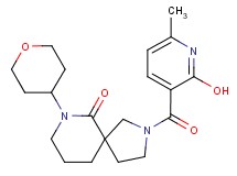 2-[(2-hydroxy-6-methyl-3-pyridinyl)carbonyl]-7-(tetrahydro-2H-pyran-4-yl)-2,7-diazaspiro[4.5]decan-6-one
