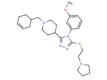 1-(3-cyclohexen-1-ylmethyl)-4-(4-(3-methoxyphenyl)-5-{[2-(1-pyrrolidinyl)ethyl]thio}-4H-1,2,4-triazol-3-yl)piperidine