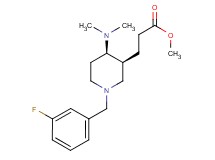 methyl 3-[(3S*,4R*)-4-(dimethylamino)-1-(3-fluorobenzyl)-3-piperidinyl]propanoate