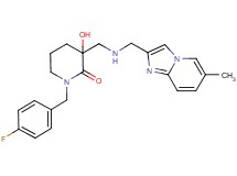 1-(4-fluorobenzyl)-3-hydroxy-3-({[(6-methylimidazo[1,2-a]pyridin-2-yl)methyl]amino}methyl)piperidin-2-one